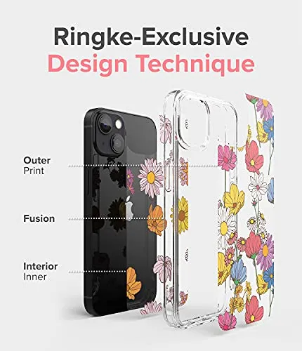 iPhone 13 Back Cover Case | Fusion Design - Vivid Flowers