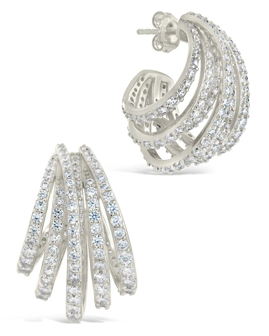 Jenny CZ Statement Hoop Earrings