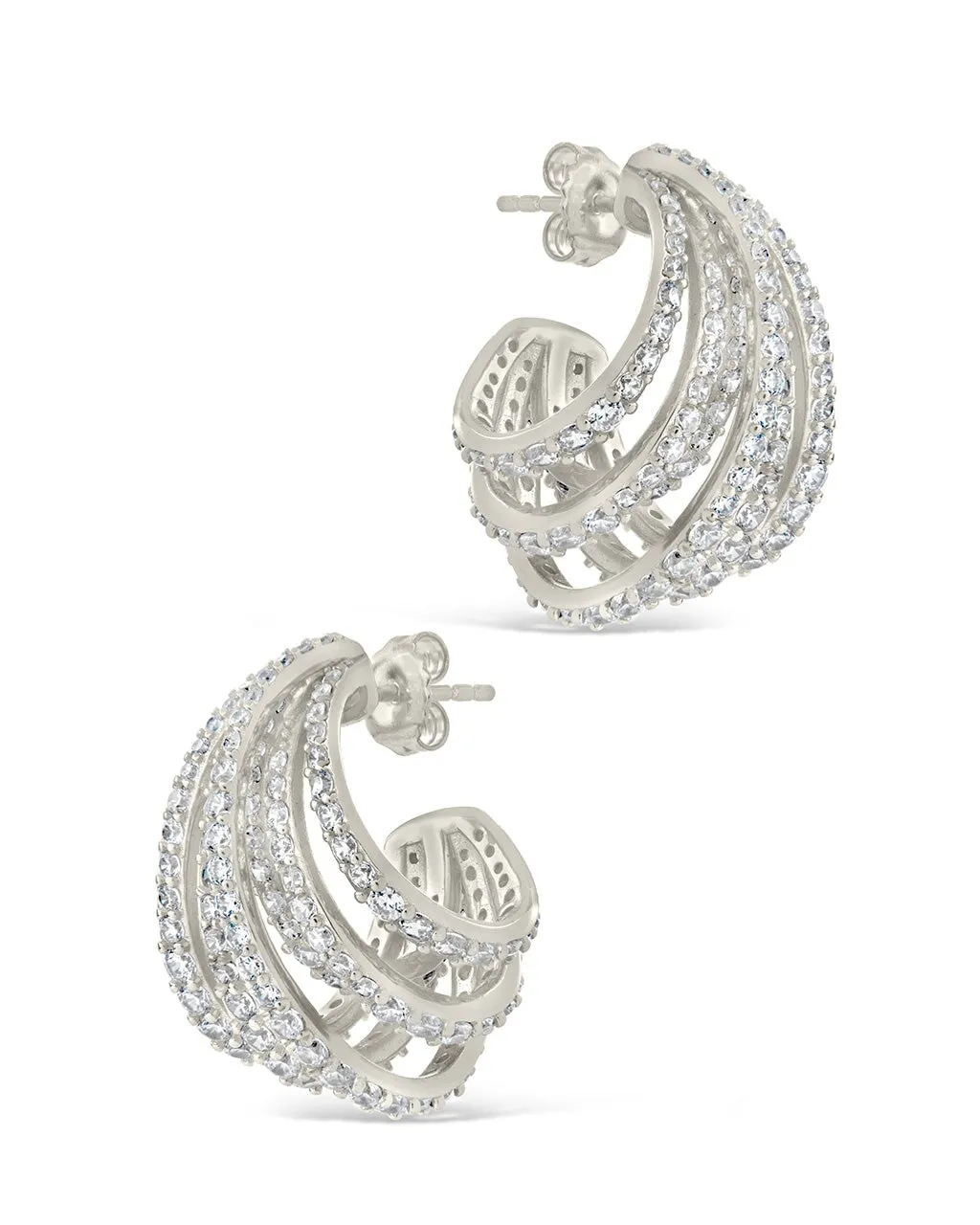 Jenny CZ Statement Hoop Earrings