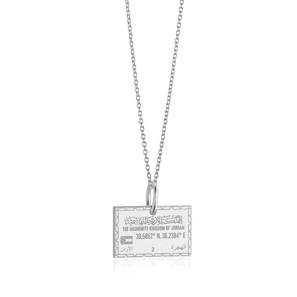 Jordan Passport Stamp Charm Silver