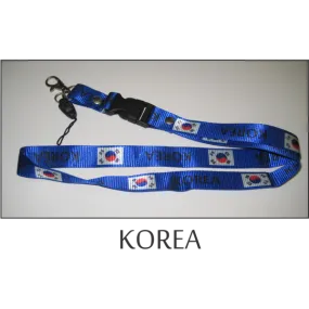 Korea Flags Lanyard