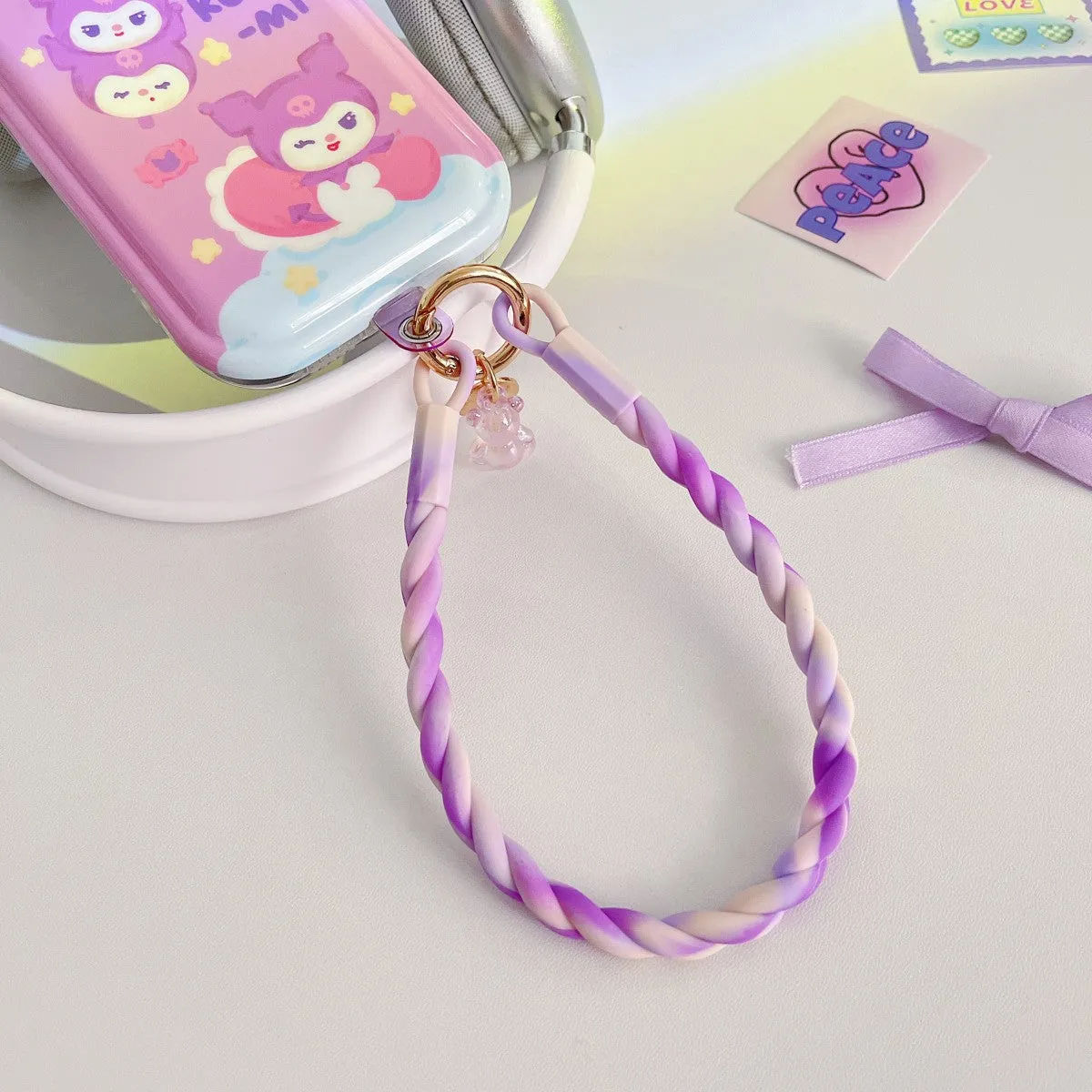 Luminous Bear Universal Silicone Phone Wrist Lanyard