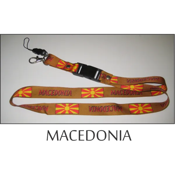 Macedonia Flags Lanyard