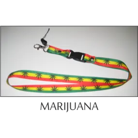 Marijuana Flags Lanyard