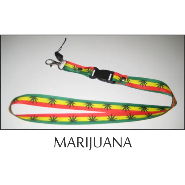 Marijuana Flags Lanyard