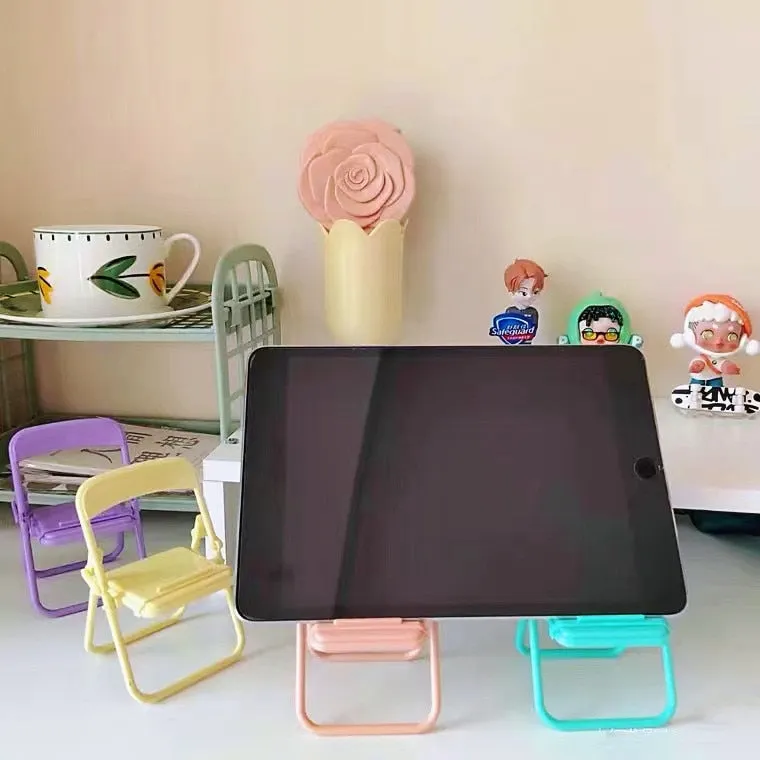 Mini Folding Chair Creative Phone Holder