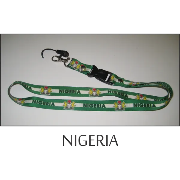 Nigeria Flags Lanyard