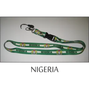 Nigeria Flags Lanyard