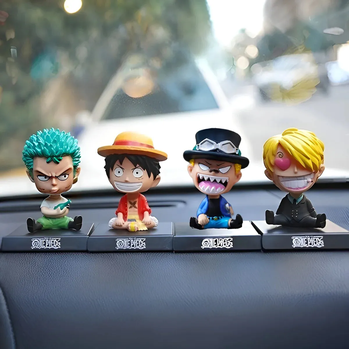 One Piece | Vinsmoke Sanji Bobblehead With Mobile Holder | Car Dashboard, Work Desk, Study Table | 13.5 Cm |