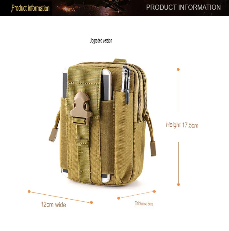 Outdoor sports waist bag men's belt multi-functional tactical waist bag hanging bag coin purse mobile phone bag