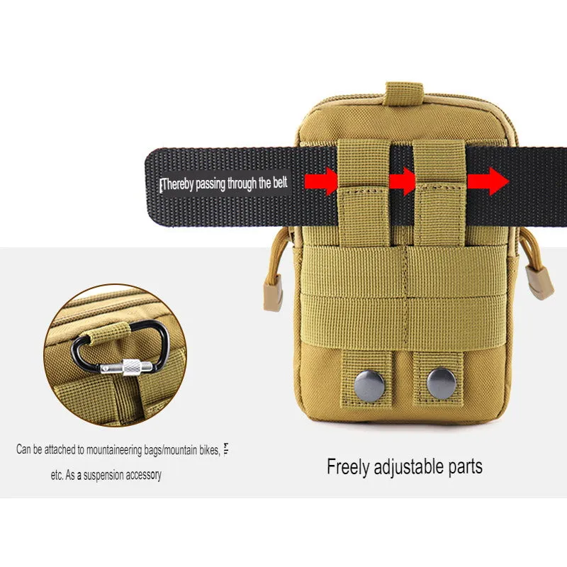 Outdoor sports waist bag men's belt multi-functional tactical waist bag hanging bag coin purse mobile phone bag