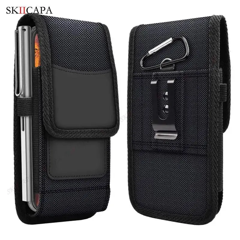 Oxford Cloth Leather Pouch for Samsung S24 Ultra Plus with Racing Belt Clip – Waist Bag for Galaxy A Series