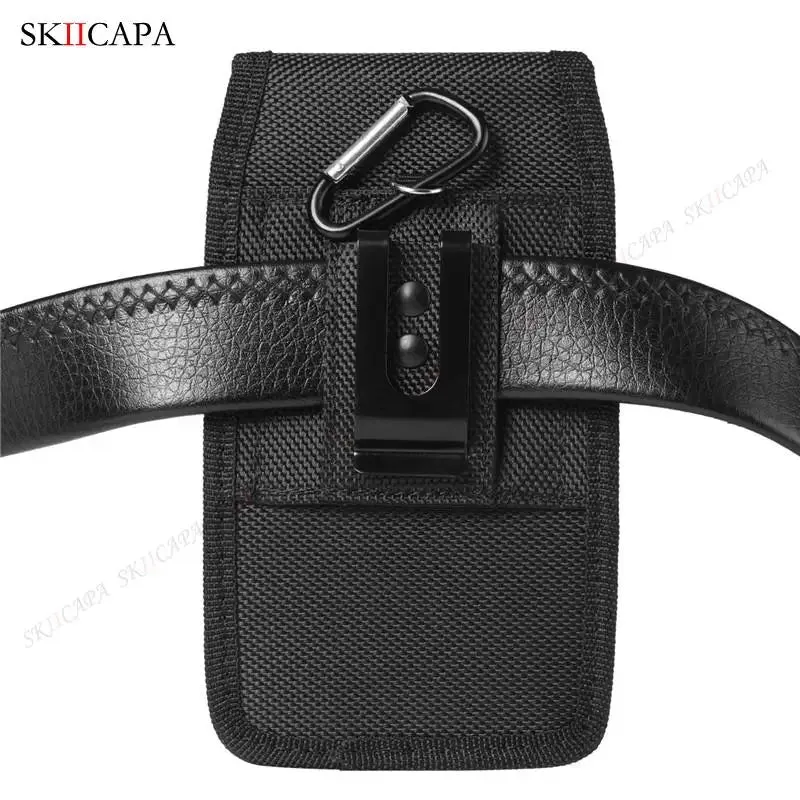 Oxford Cloth Leather Pouch for Samsung S24 Ultra Plus with Racing Belt Clip – Waist Bag for Galaxy A Series