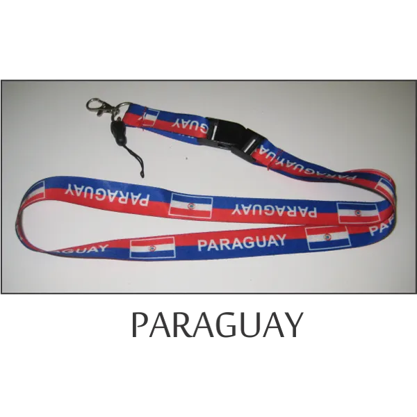 Paraguay Flags Lanyard