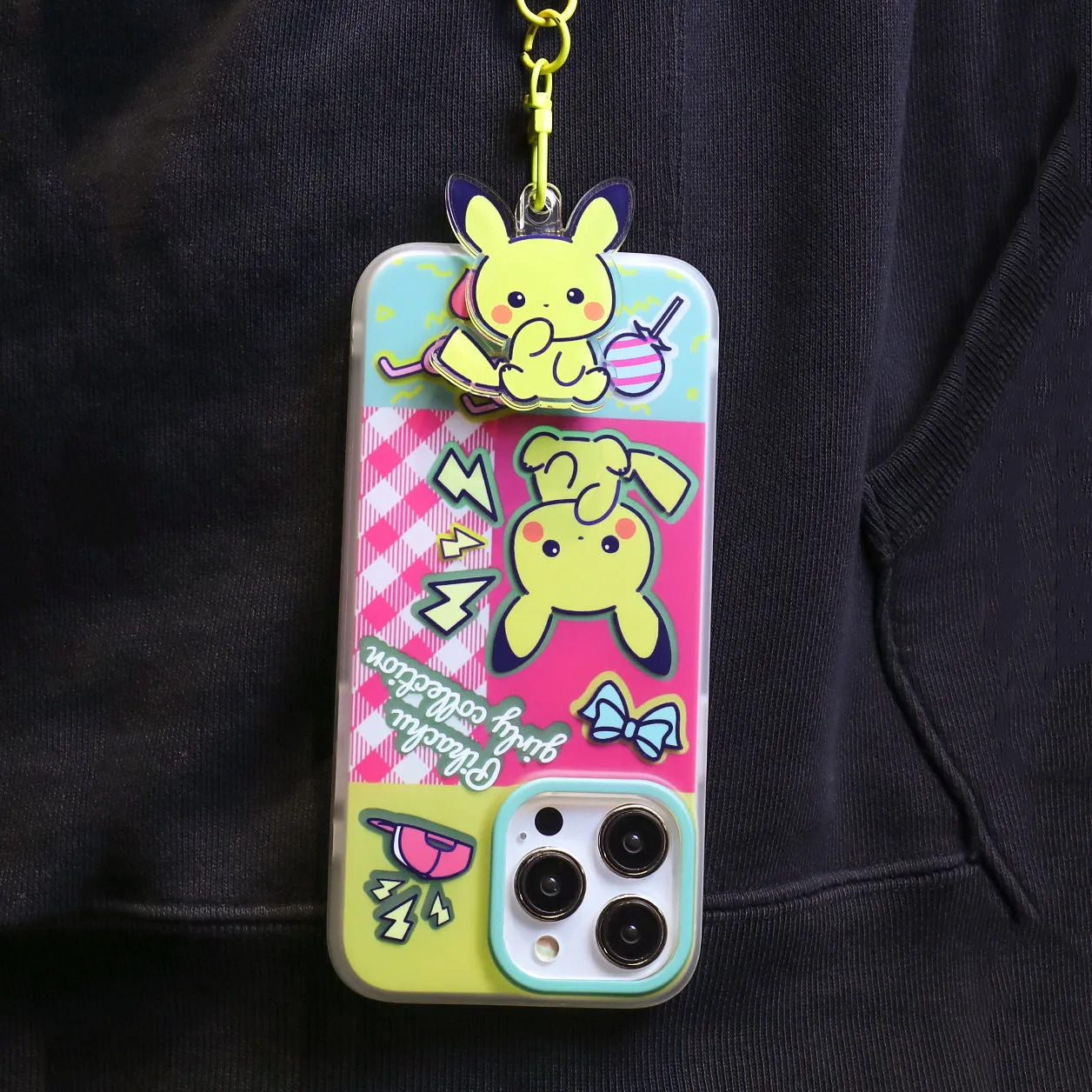 Pokémon All-inclusive Shockproof Protective Case Cover with Doll Charm Lanyard