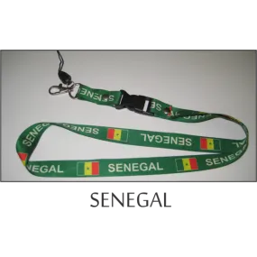 Senegal Flags Lanyard