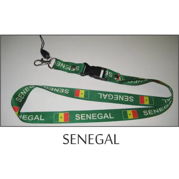 Senegal Flags Lanyard