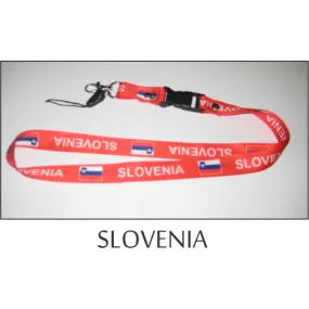 Slovenia Flags Lanyard