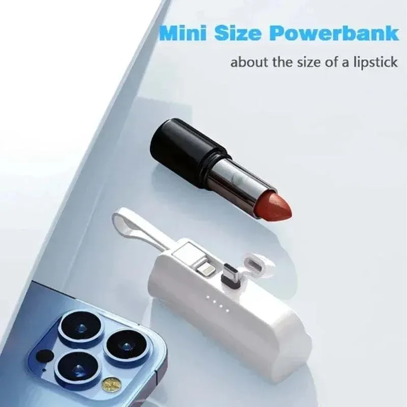 Small Portable Charger Mini Power Bank 10000mAh  Phone Plug Play Type-C for iPhone Samsung Huawei