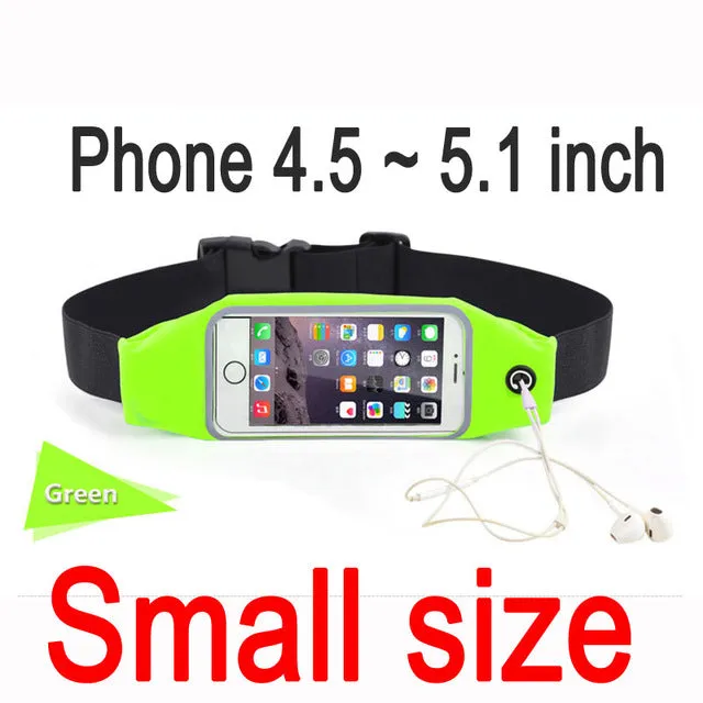 Sports Case Pouch For iPhone 6 7 Plus Xiaomi Redmi 4 Pro 4X 4A Note 4 4X Mi5 Mi6 Samsung Universal Waist Phone Bag Waterproof