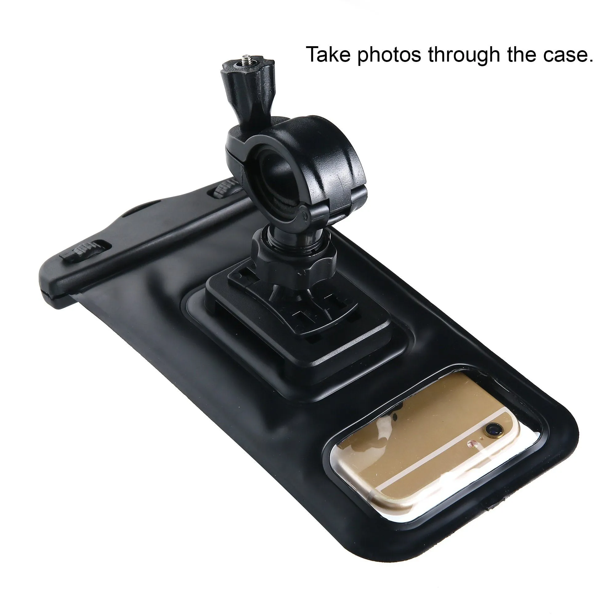 SwimCell Phone Holder Bike Waterproof Case - Handlebar Mount. (10cm x 16cm)