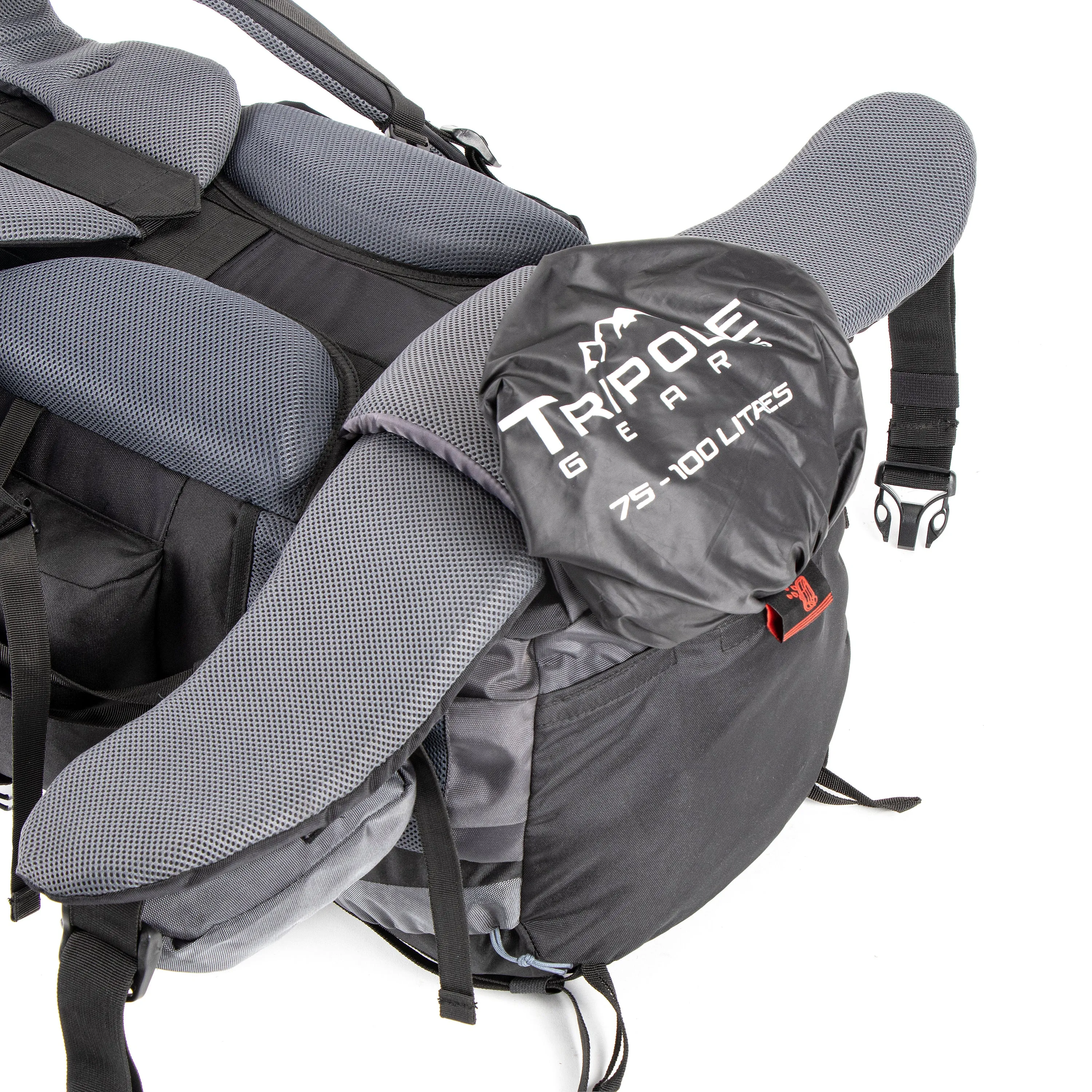 Tripole Walker 65 Litre Rucksack for Trekking and Travel | Laptop Sleeve | Water Repellent | Rain Cover | 3 Year Warranty | Black & Grey