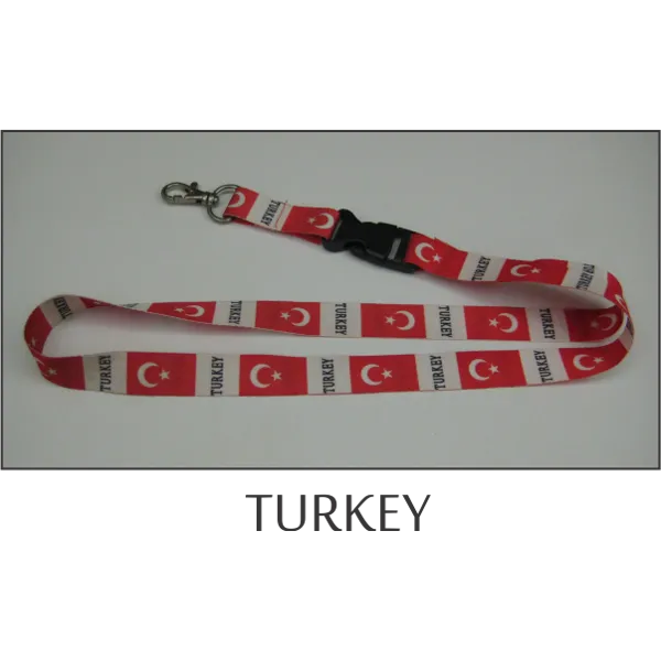 Turkey Flags Lanyard