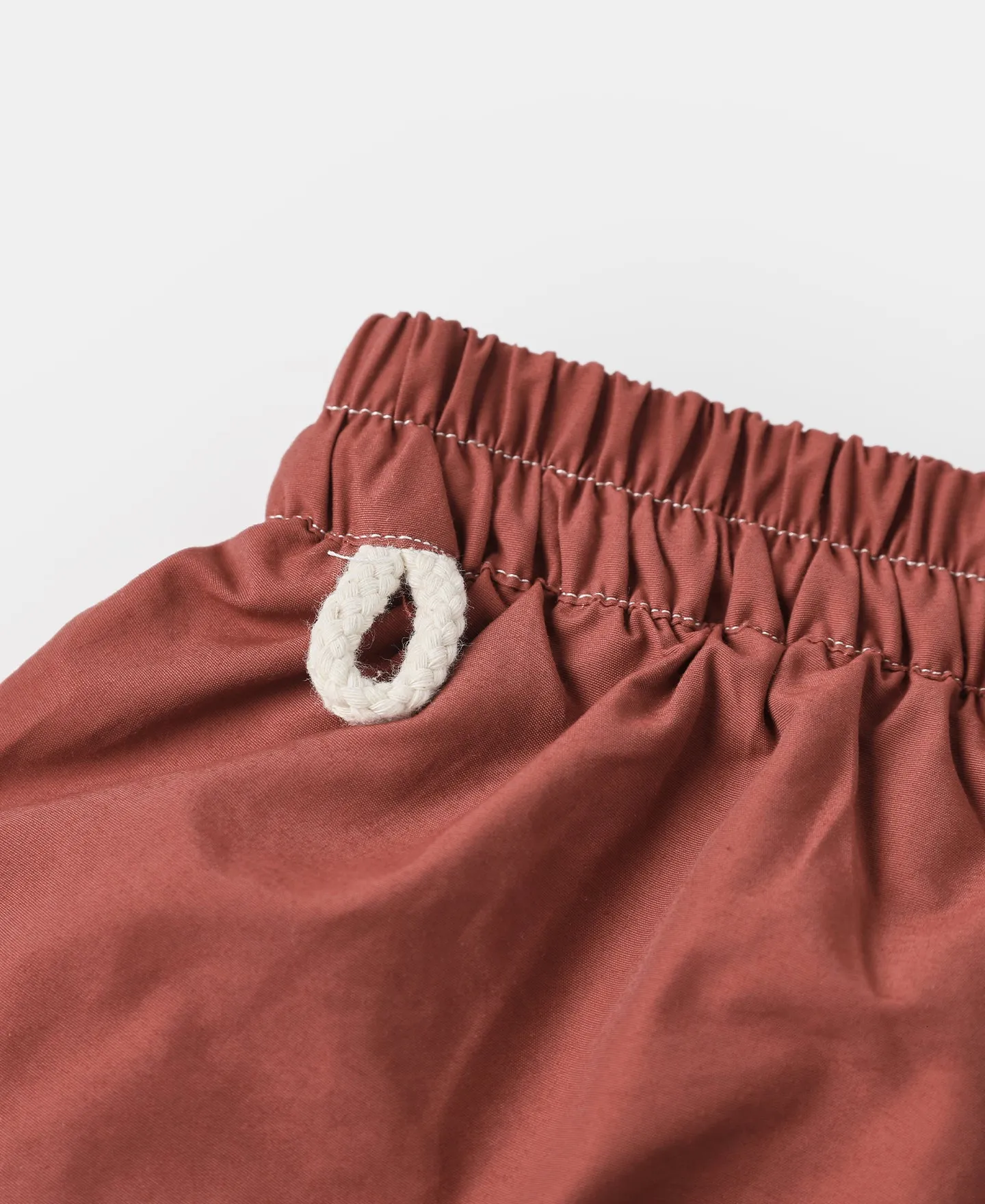 Two-Tone Beach Swim Trunks - Barn Red/Blue