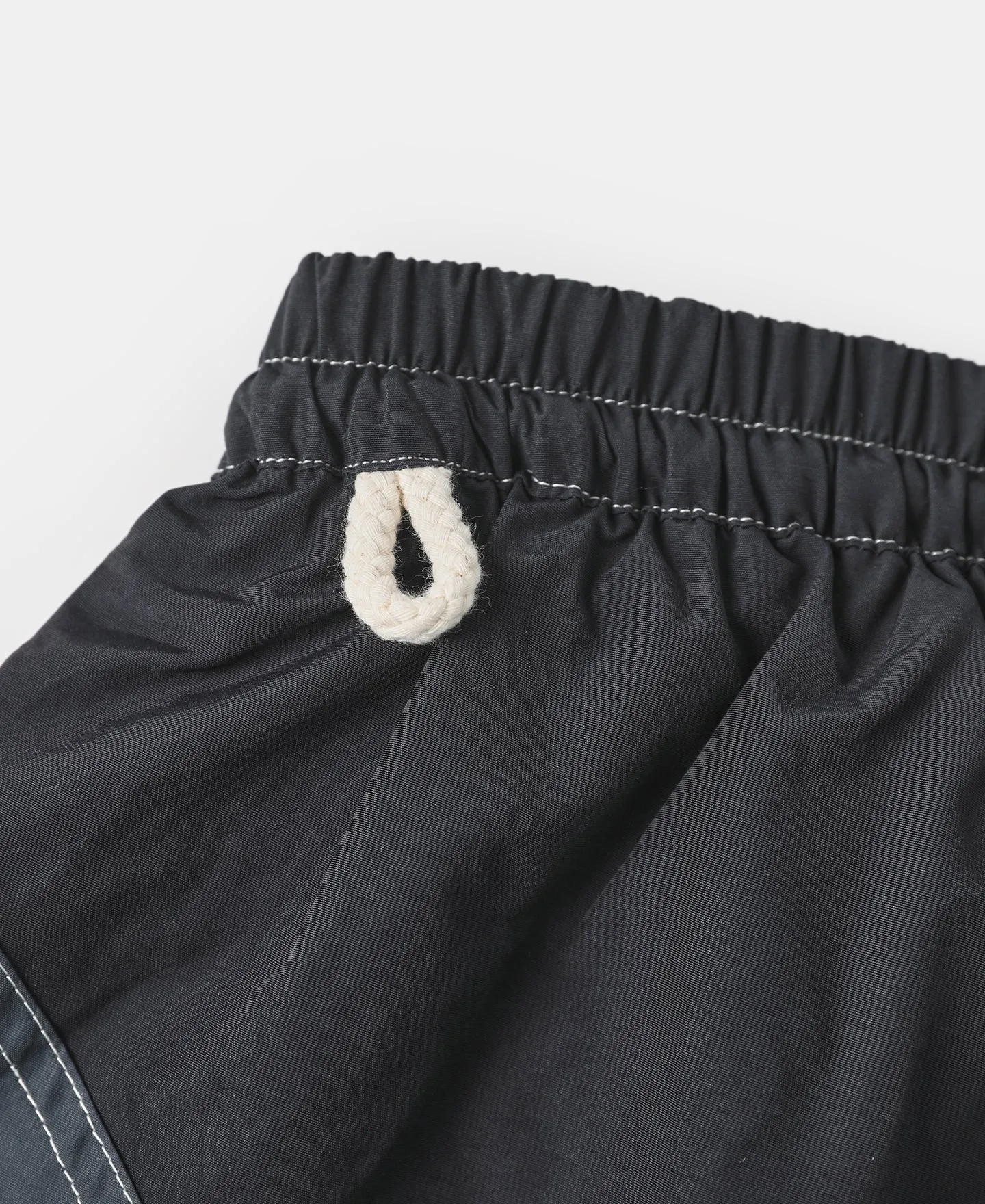 Two-Tone Beach Swim Trunks - Black/Dark Gray