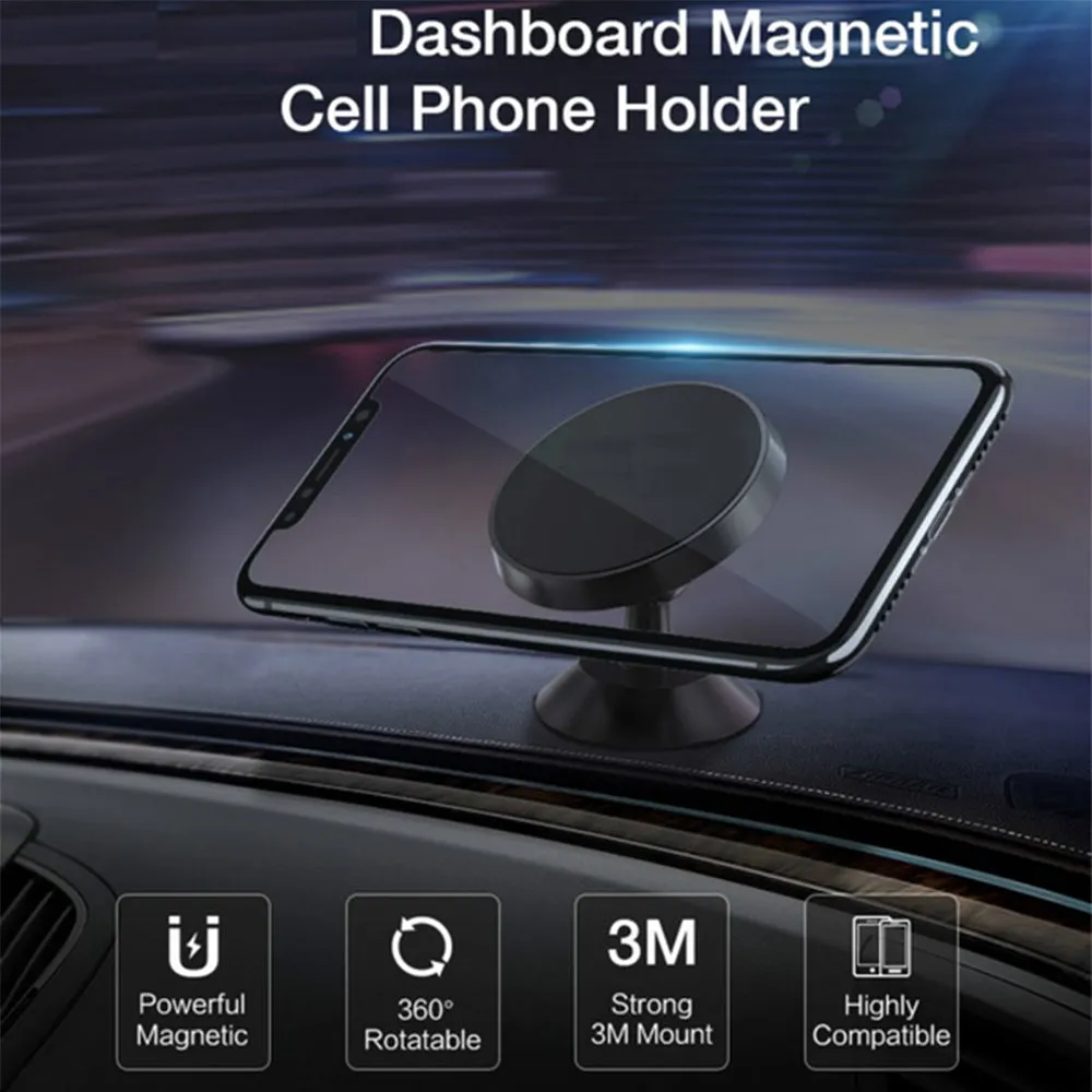 Universal Adhesive Dashboard Type Magnetic Mobile Phone Holder Cellphone Mount for 6.5 inch Phones