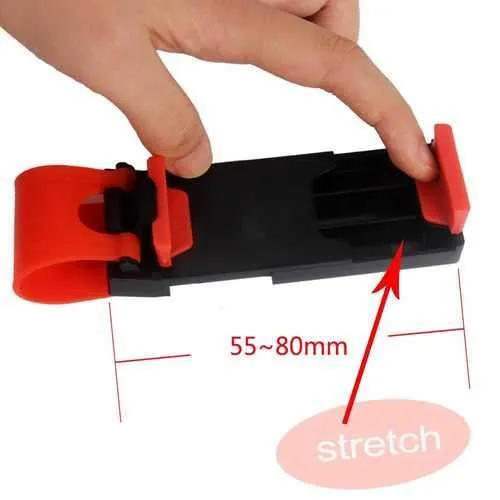 Universal Mobile Phone Stand Holder Mount Clip Buckle Socket on Car Steel Ring Wheel for iPhone 6 Plus