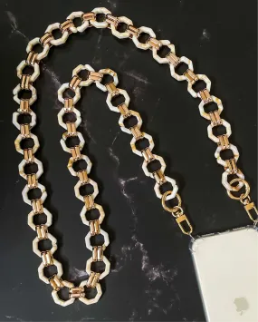 Universal Phone Chain Beige Marble