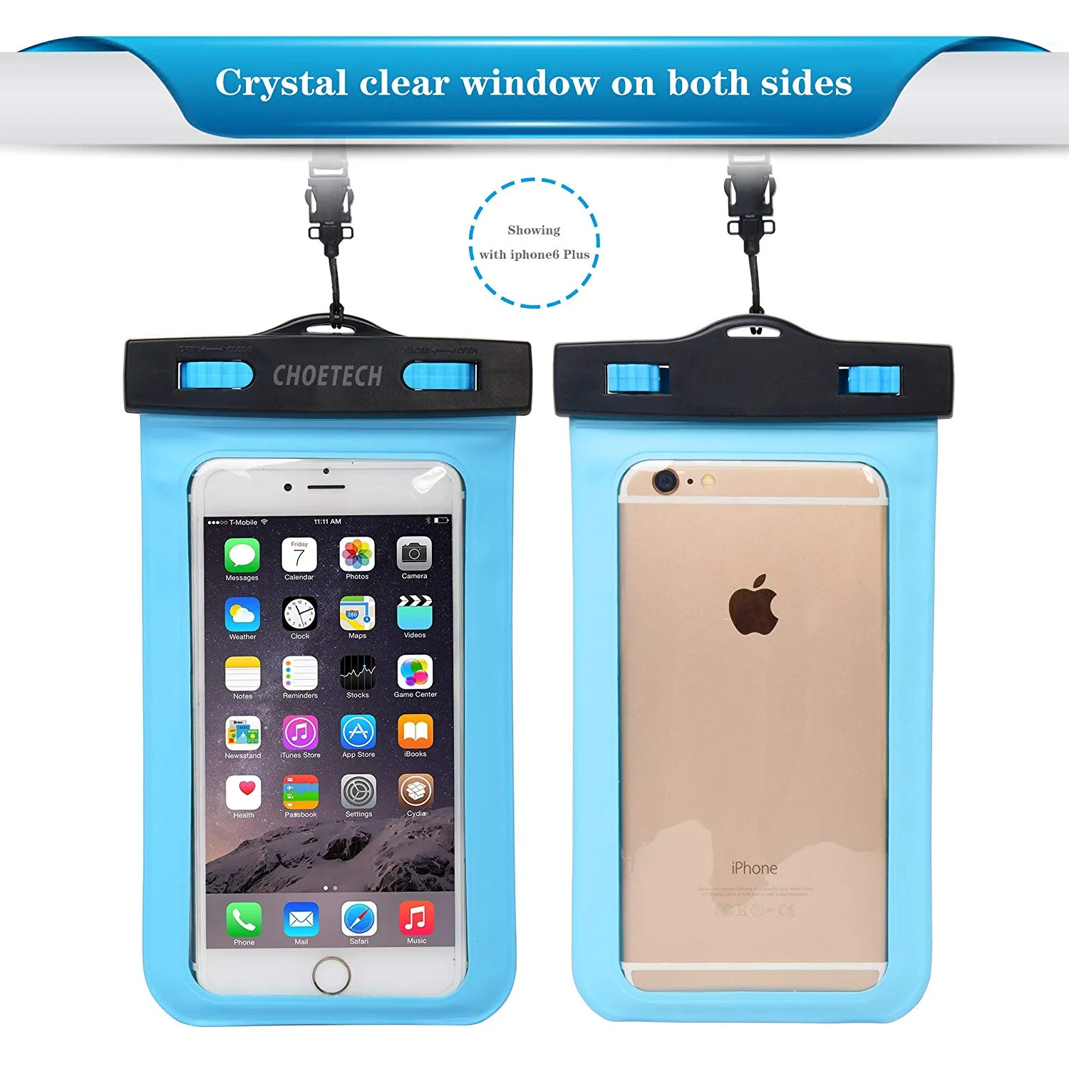 Universal WaterProof Cell Phone Pouch 2-Pack Water Phone Cases Full Protection