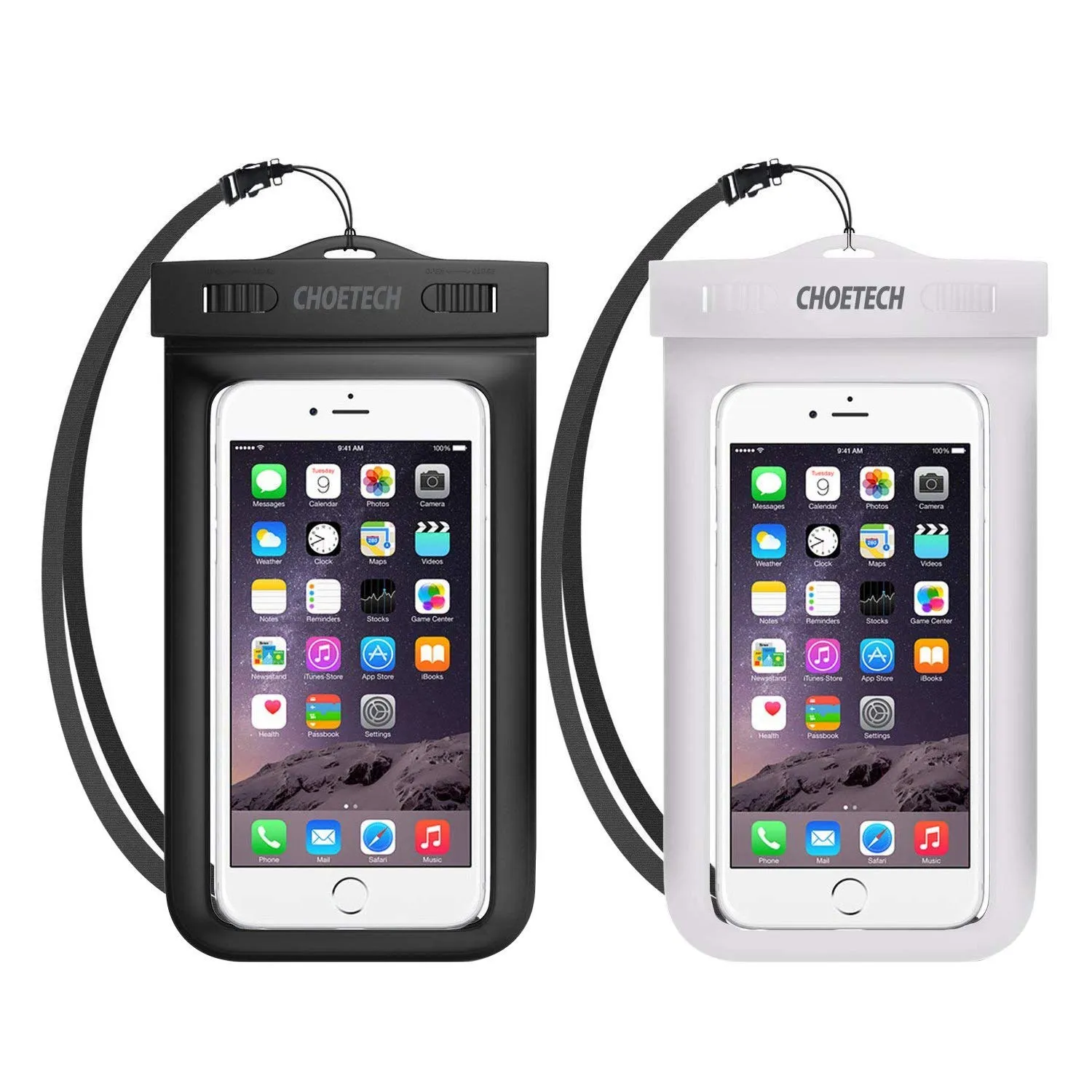 Universal WaterProof Cell Phone Pouch 2-Pack Water Phone Cases Full Protection