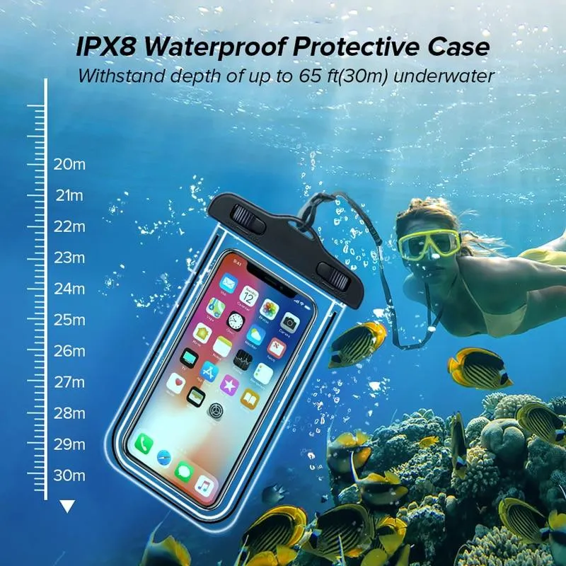 Universal Waterproof Phone Case Swimming Diving Pouch Bag