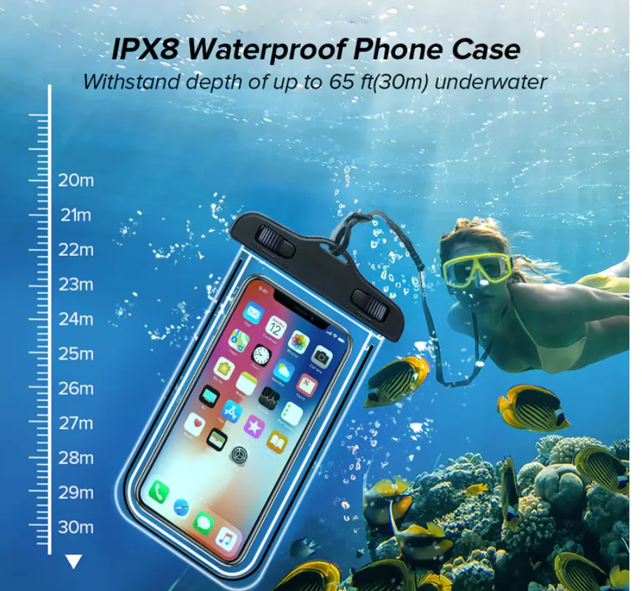 Universal Waterproof Phone Case Swimming Pouch Bag