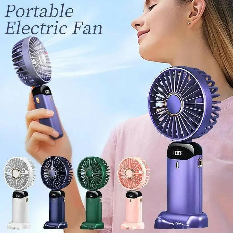 USB Rechargeable Mini Electric Fan Adjustable Neck/Handheld