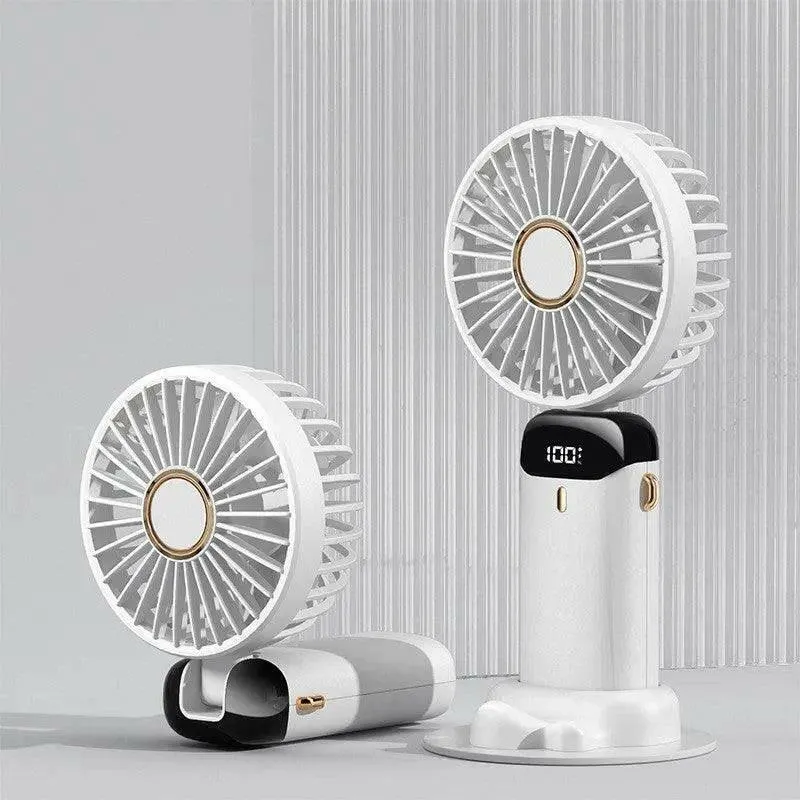 USB Rechargeable Mini Electric Fan Adjustable Neck/Handheld