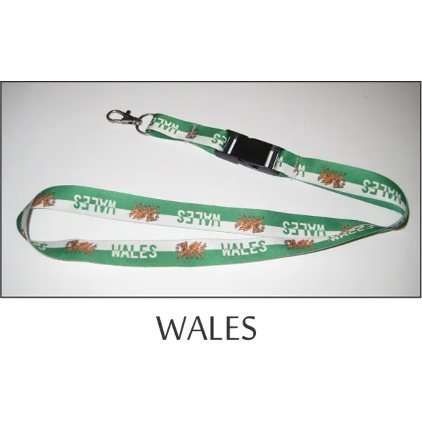 Wales Flags Lanyard