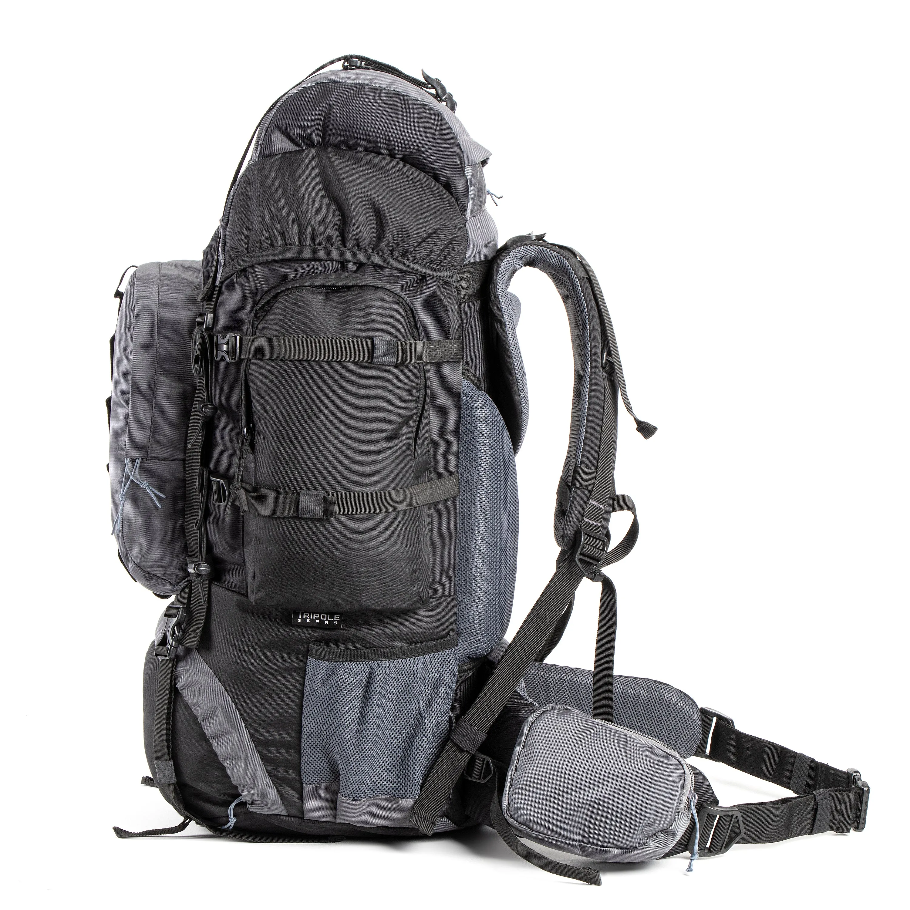 Walker 65 Litre Rucksack (Black & Grey)   Foldable Day Pack